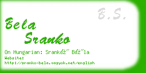 bela sranko business card